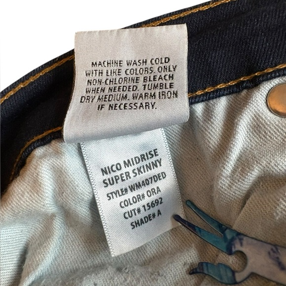 Hudson Jeans Nico Midrise Super Skinny Dark Wash Preowned - Picture 5 of 8